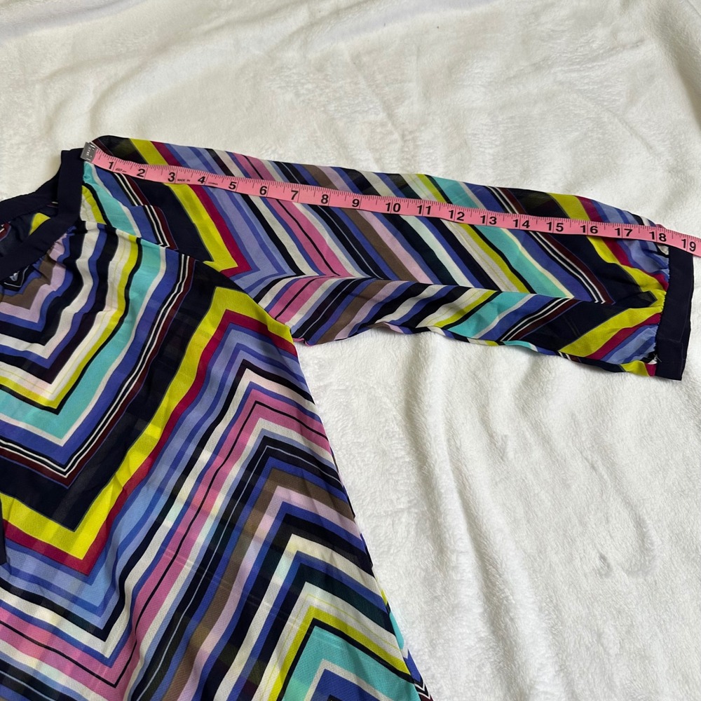 Women's‎ colorful Banana Republic sheer Blouse Size S - Picture 7 of 11
